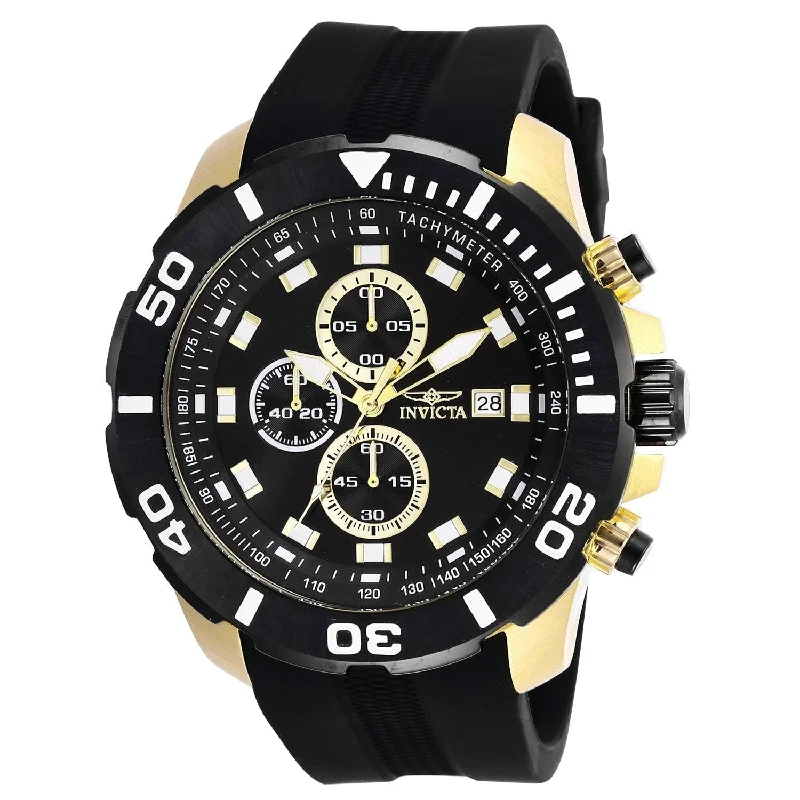 Flex band watches-Invicta Men's 27733 Pro Diver Black Stainless Steel Watch