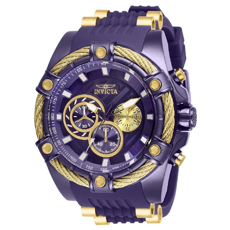 Mesh face watches-Invicta Men's 28018 Bolt Purple Silicone Watch