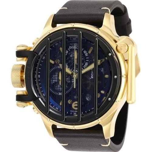 Fine bracelet watches-Invicta Men's 28142 Vintage Crossbar Black Leather Watch