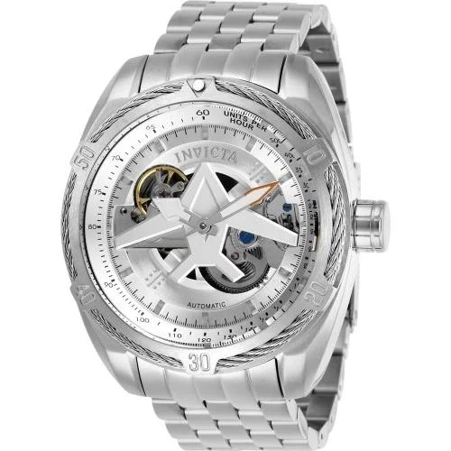 Worn style watches-Invicta Men's 28213 Aviator Stainless Steel Watch