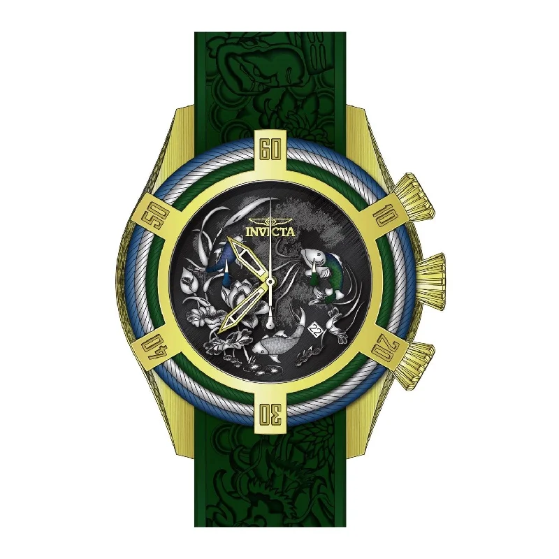 Cedar wood watches-Invicta Men's 28214 Bolt Green Silicone Watch