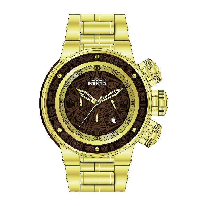 Shiny silver watches-Invicta Men's 28251 Subaqua Gold-Tone Stainless Steel Watch