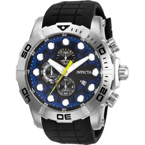 Sport waterproof watches-Invicta Men's 28269 Sea Hunter Black Silicone Watch