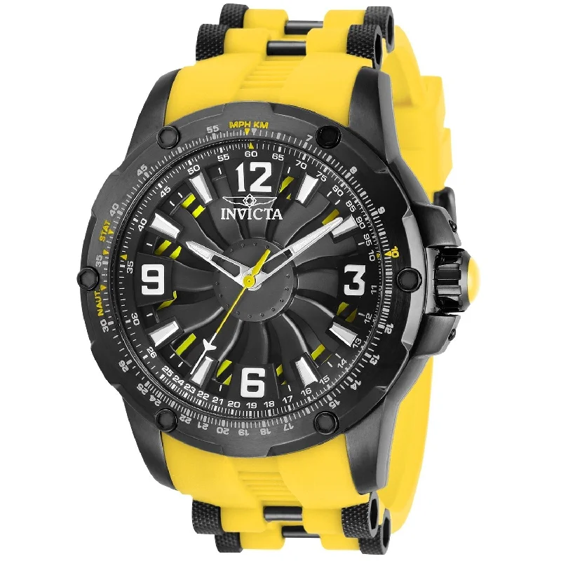 Green band watches-Invicta Men's 28278 S1 Rally Yellow Silicone Watch