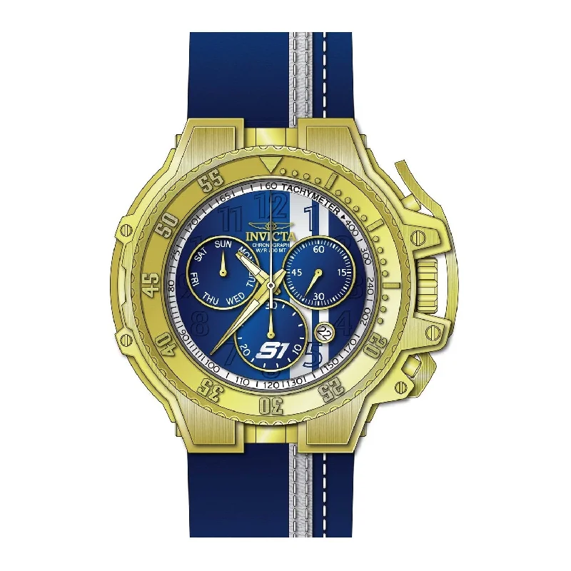 Bold analog watches-Invicta Men's 28396 S1 Rally Race Team Blue Leather Watch