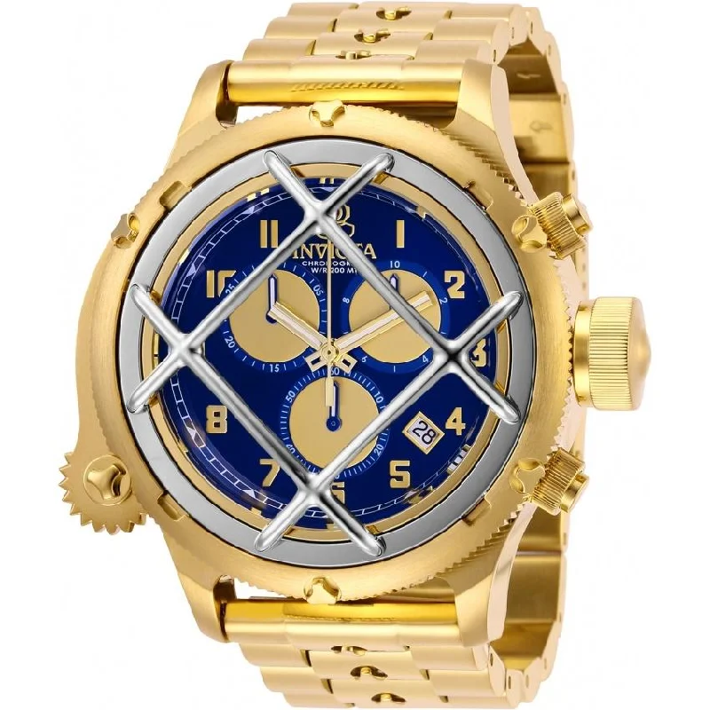 Spinel face watches-Invicta Men's 28418 Russian Diver Gold-tone Stainless Steel Watch