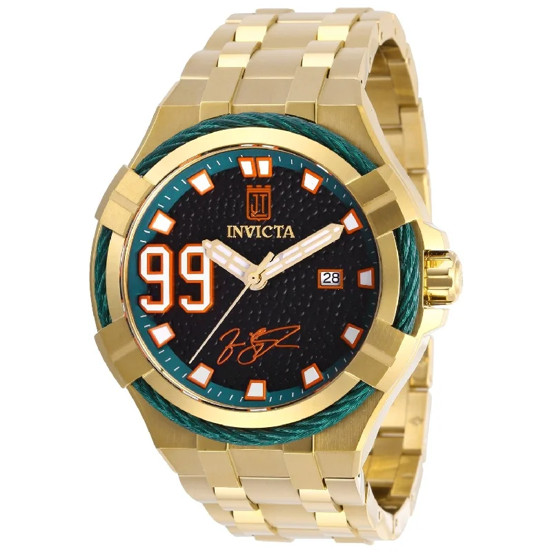 Lustrous gold watches-Invicta Men's 28526 Jason Taylor Automatic Gold-Tone Stainless Steel Watch