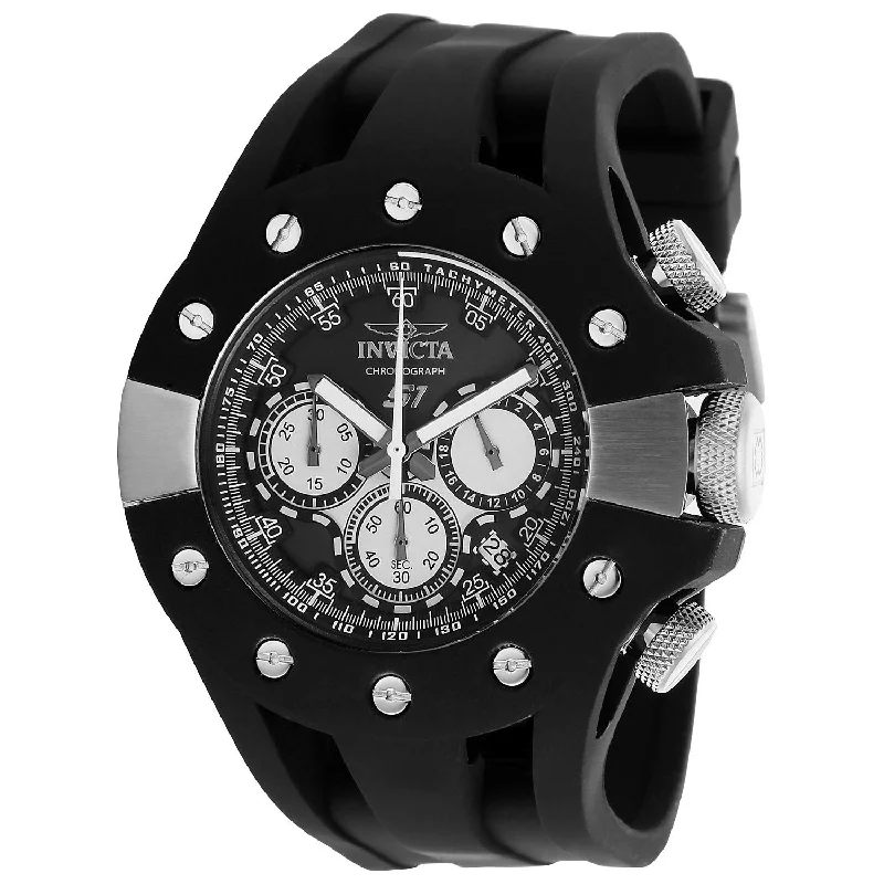 Fine bracelet watches-Invicta Men's 28565 S1 Rally Black Silicone Watch