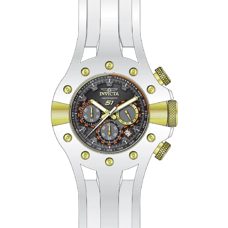 Sport waterproof watches-Invicta Men's 28572 White Silicone Watch