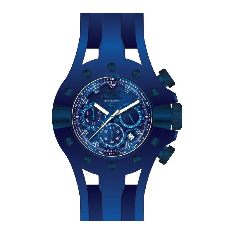 Green band watches-Invicta Men's 28574 Blue Silicone Watch