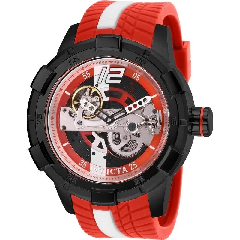 Round strap watches-Invicta Men's 28590 S1 Rally Automatic Red Silicone Watch