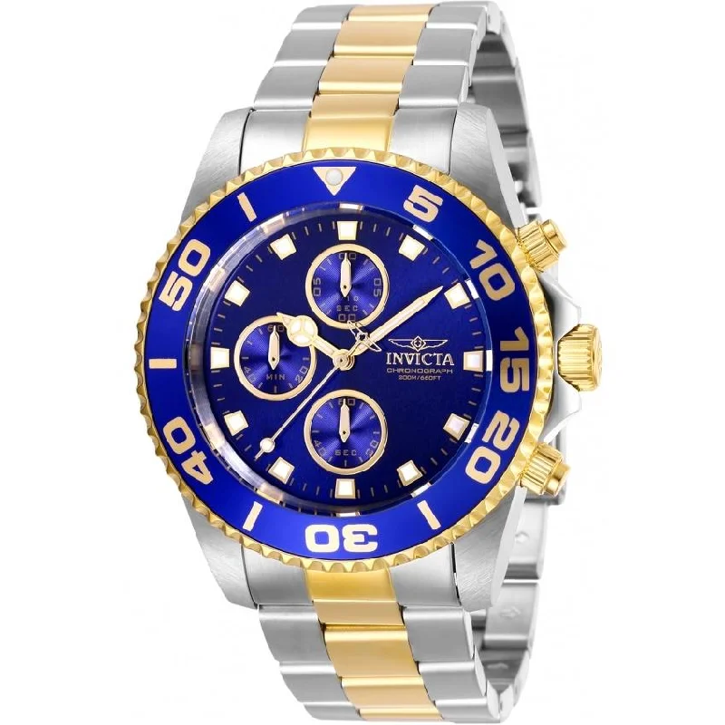 Pure quartz watches-Invicta Men's 28692 Pro Diver Invicta Connection Gold-Tone and Silver Stainless Steel Watch