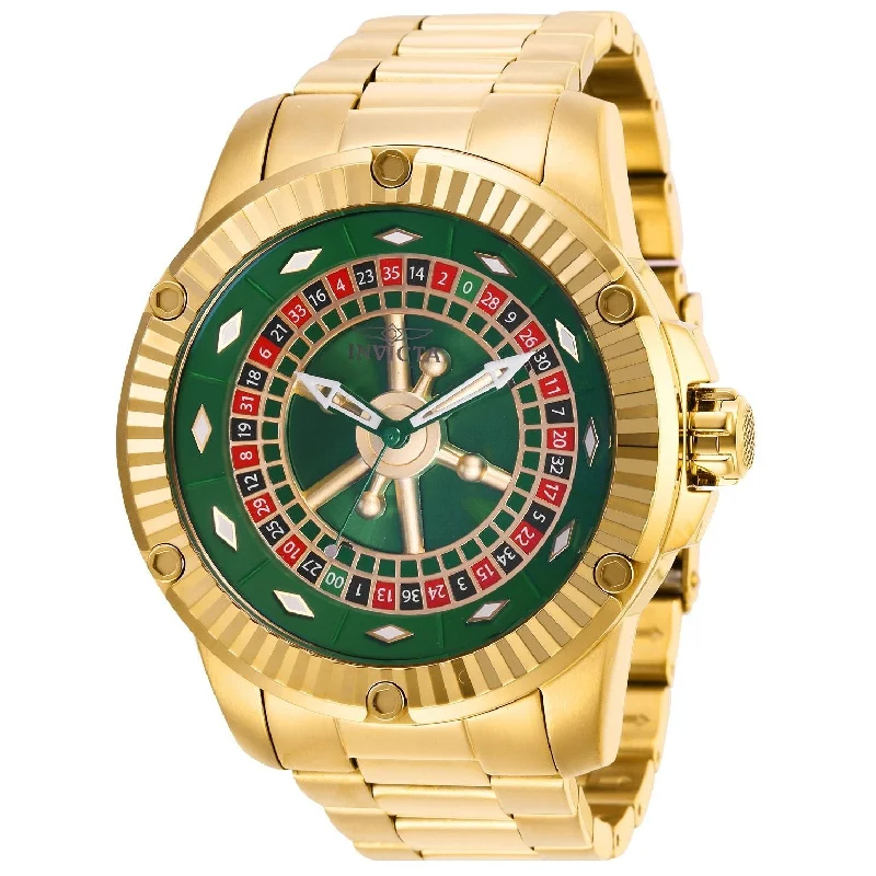 Worn style watches-Invicta Men's 28710 Specialty Gold-Tone Stainless Steel Watch