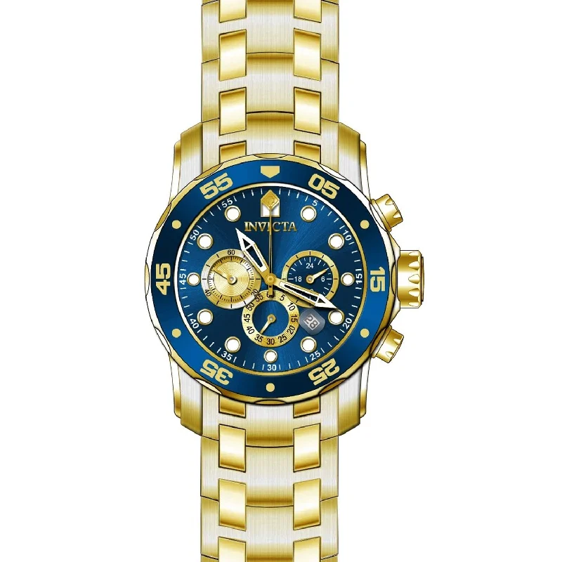 Lustrous gold watches-Invicta Men's 28721 Pro Diver Scuba Gold-Tone Stainless Steel Watch