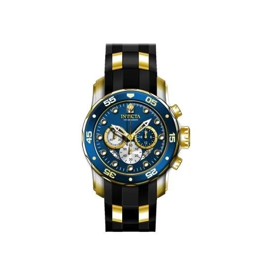 Pink gold face watches-Invicta Men's 28723 Pro Diver Scuba Black and Gold-Tone Polyurethane and Stainless Steel Watch