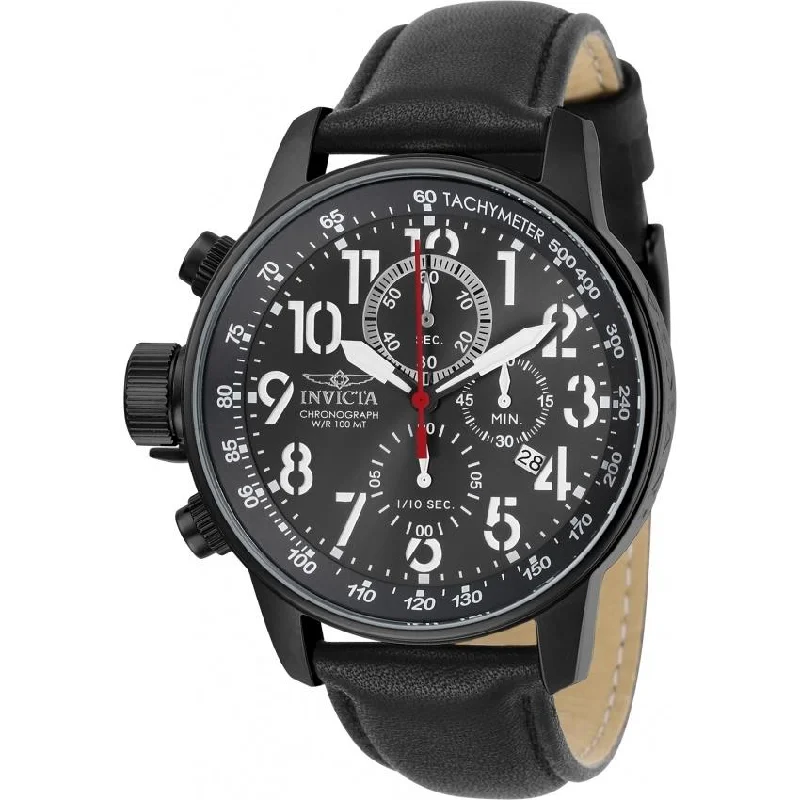 Pure quartz watches-Invicta Men's 28742 I-Force Invicta Connection Black Leather Watch