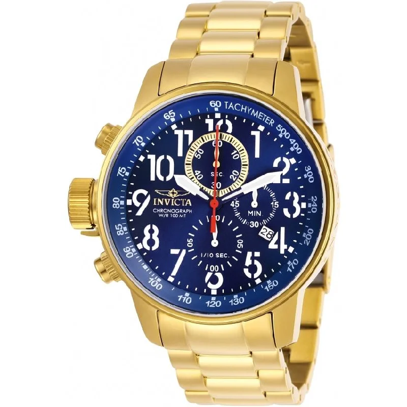 Wide band watches-Invicta Men's 28744 I-Force Invicta Connection Gold-Tone Stainless Steel Watch