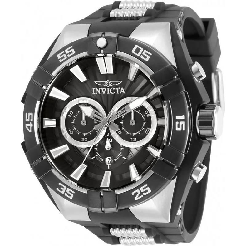 Flex band watches-Invicta Men's 28876 S1 Rally Black Silicone Watch