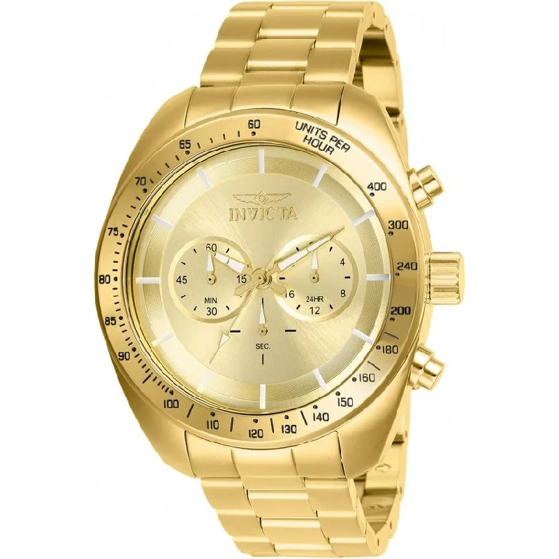 Bold analog watches-Invicta Men's 28905 Speedway Gold-Tone Stainless Steel Watch