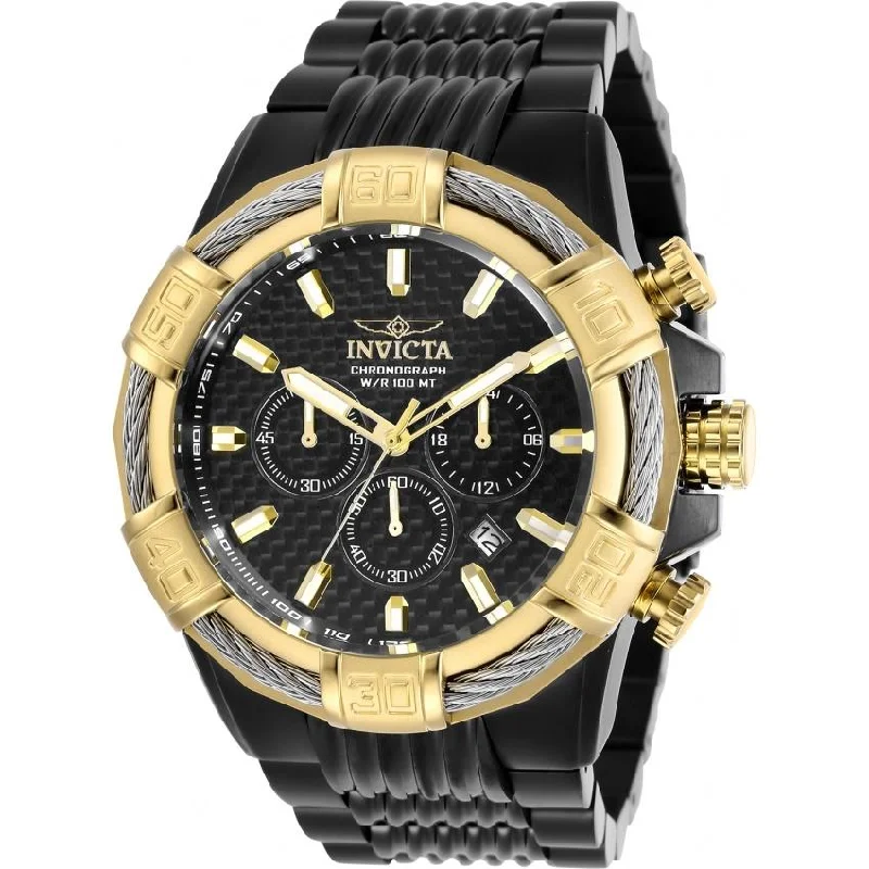 Shiny silver watches-Invicta Men's 29032 Bolt Black Stainless Steel Watch