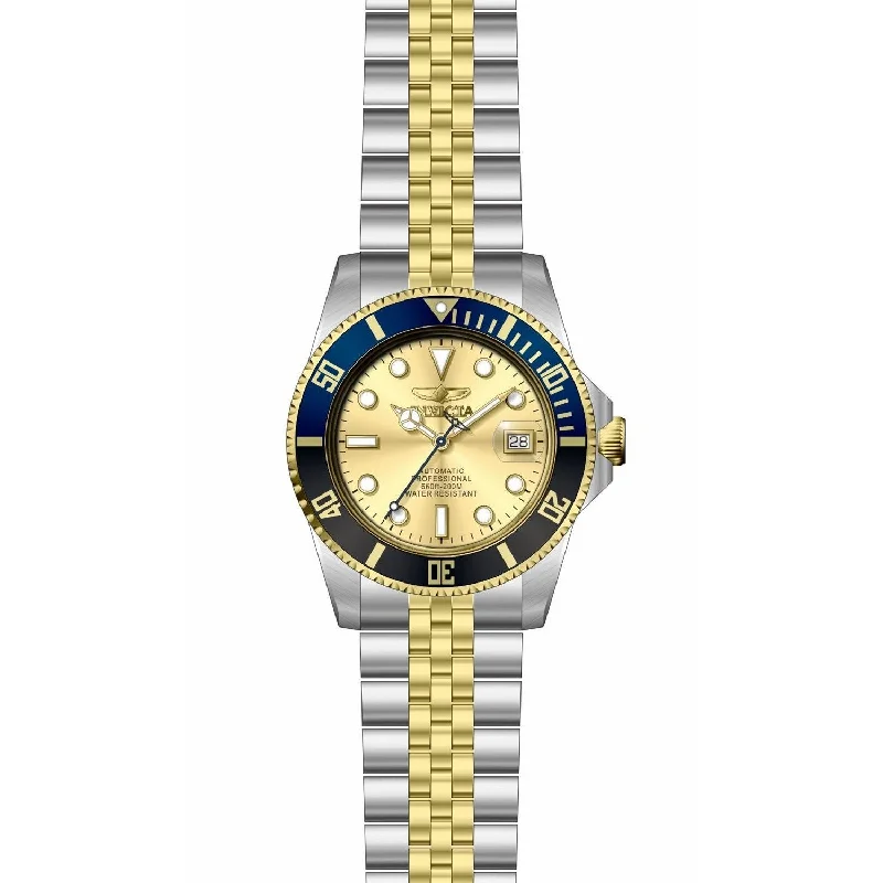 Bold analog watches-Invicta Men's 29181 Pro Diver Gold-Tone and Silver Stainless Steel Watch