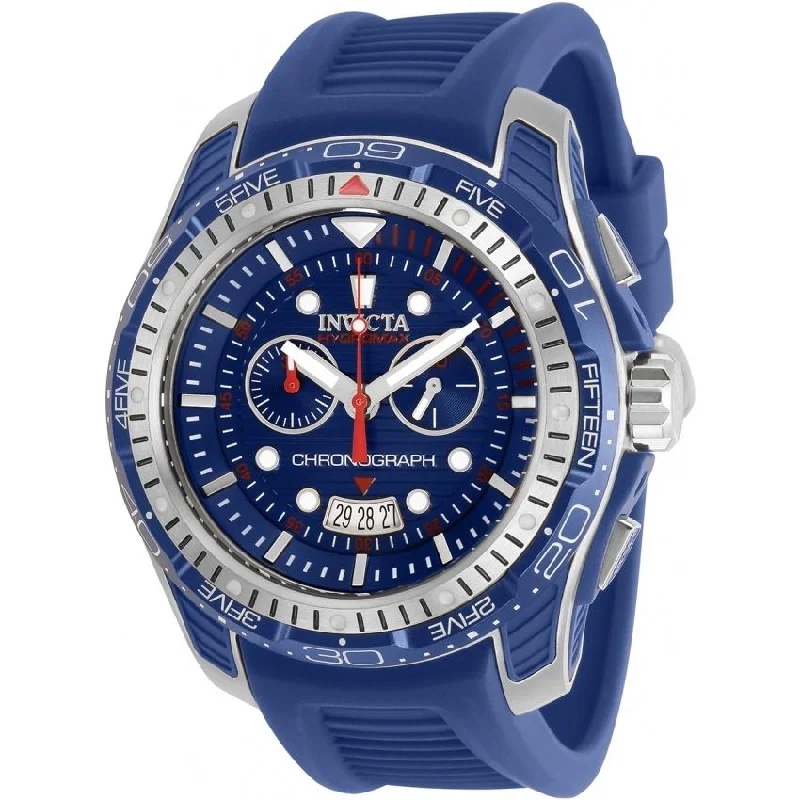 Sport waterproof watches-Invicta Men's 29572 Hydromax Blue Silicone Watch