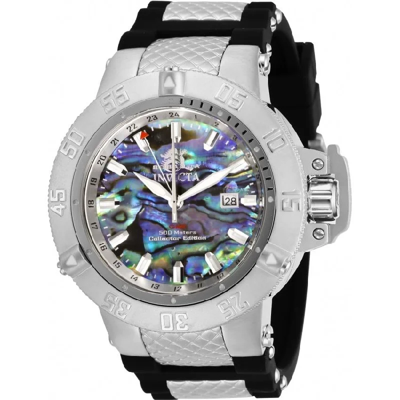 Thick metal watches-Invicta Men's 29614 Subaqua Noma III Black and Silver Silicone Watch