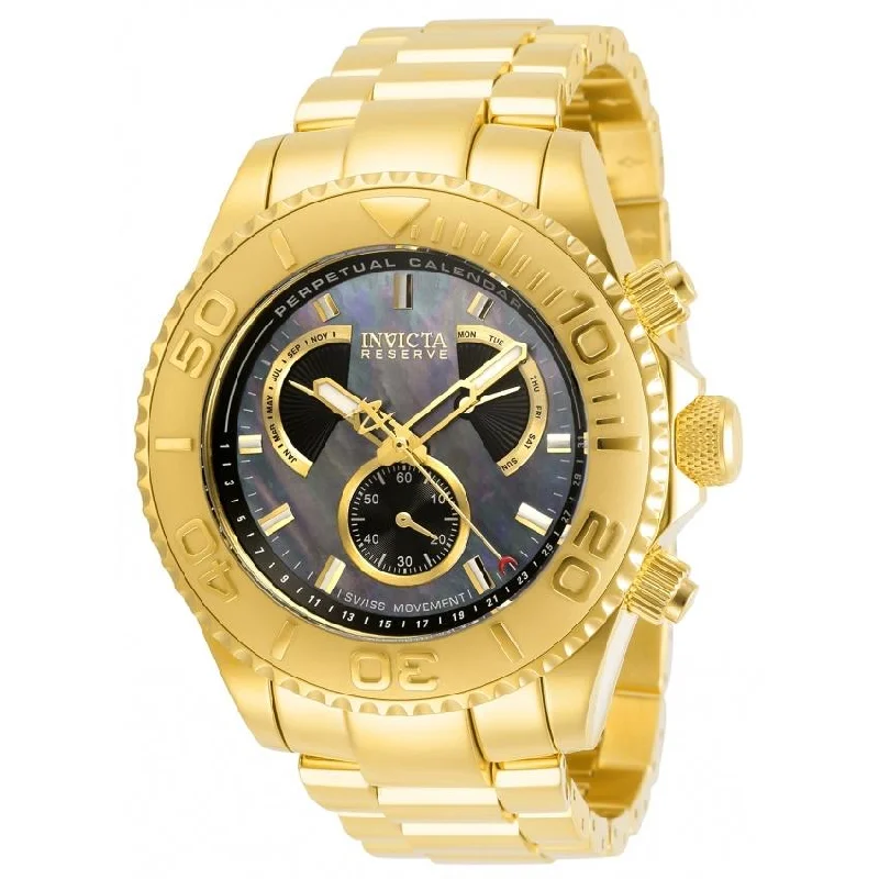 Round strap watches-Invicta Men's 29964 Pro Diver Gold-Tone Stainless Steel Watch