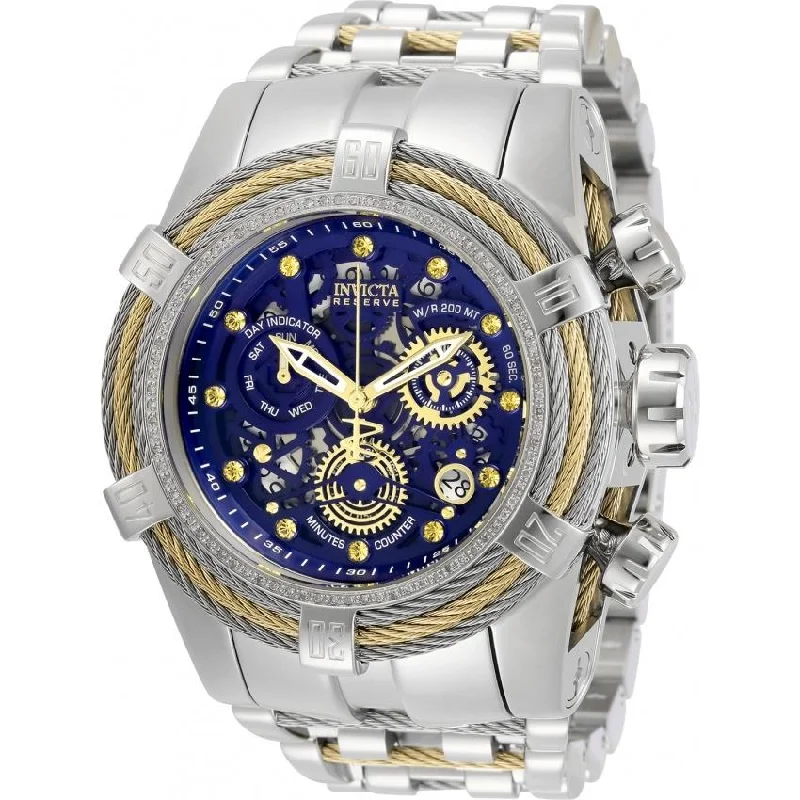 Amethyst bezel watches-Invicta Men's 30067 Reserve Bolt Zeus Stainless Steel Watch