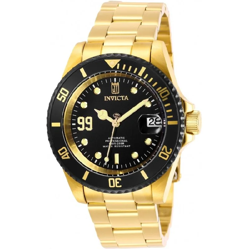 Amethyst bezel watches-Invicta Men's 30209 Jason Taylor Automatic Gold-Tone Stainless Steel Watch