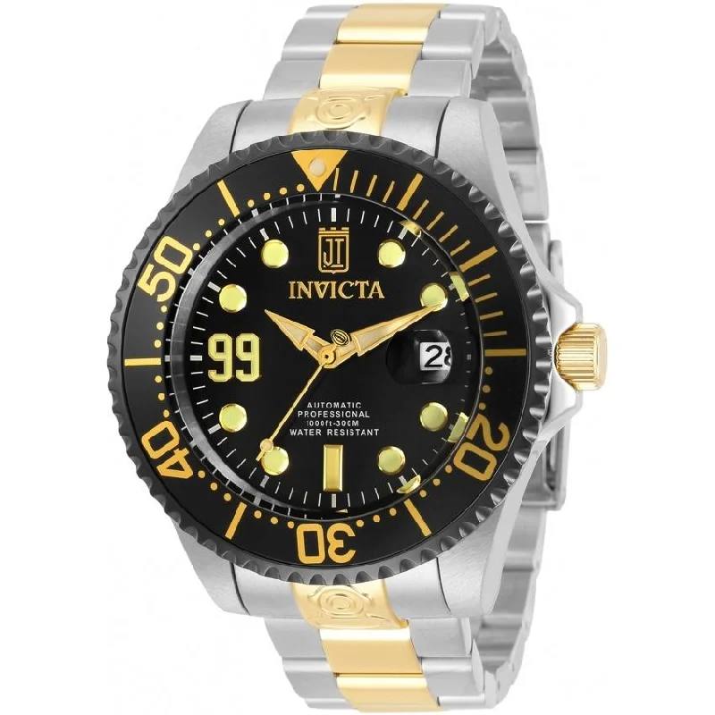 Bold analog watches-Invicta Men's 30212 Jason Taylor Automatic Gold-Tone and Silver Stainless Steel Watch