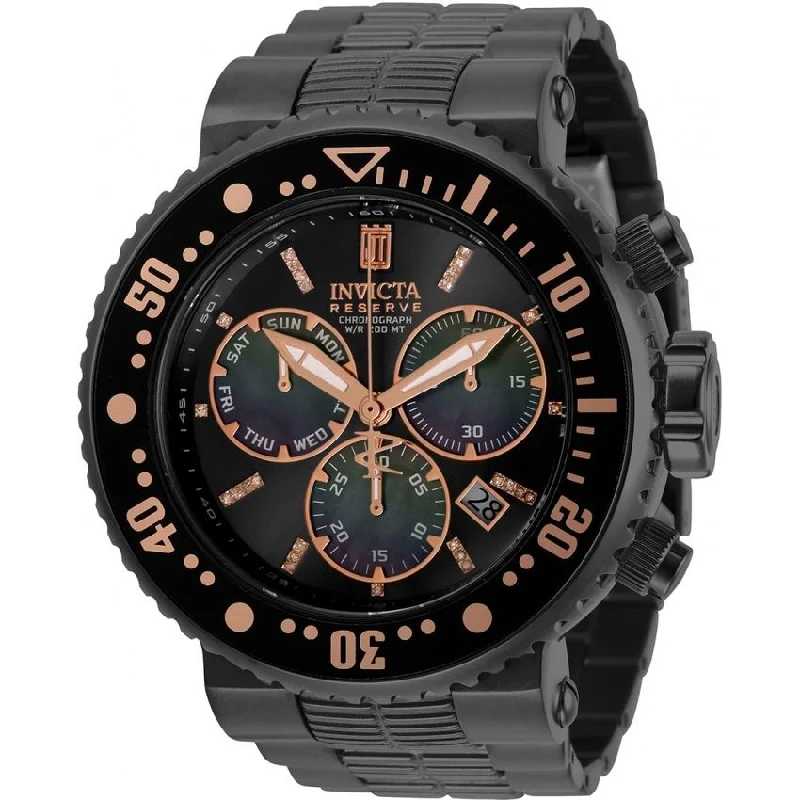 Wide band watches-Invicta Men's 30213 Jason Taylor Black Stainless Steel Watch