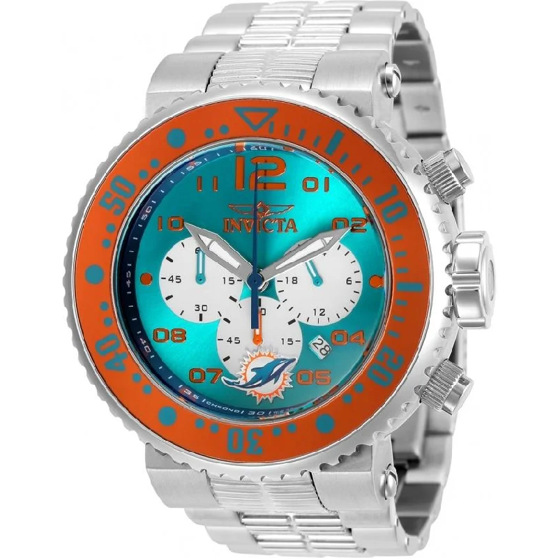 RosInvicta Men's 30273 NFL Dolphins Stainless Steel Watch