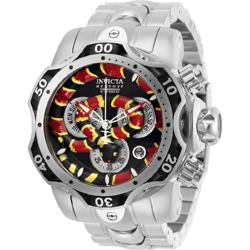 Amethyst bezel watches-Invicta Men's 30311 Reserve Venom Stainless Steel Watch