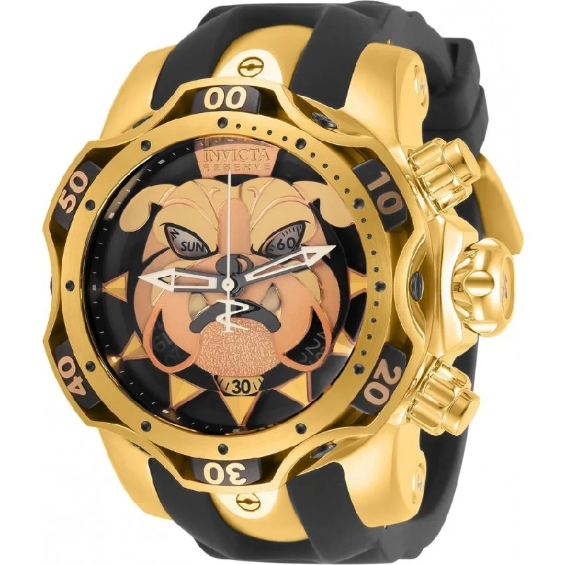 Worn style watches-Invicta Men's 30350 Reserve Venom Black Silicone Watch