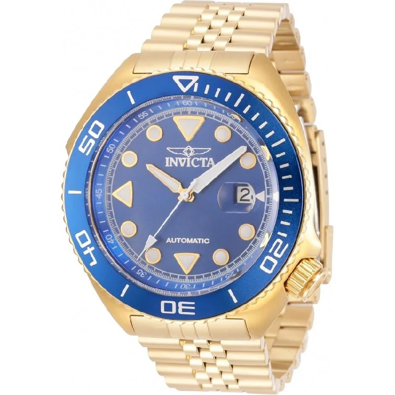 Round strap watches-Invicta Men's 30420 Pro Diver Automatic Gold-Tone Stainless Steel Watch