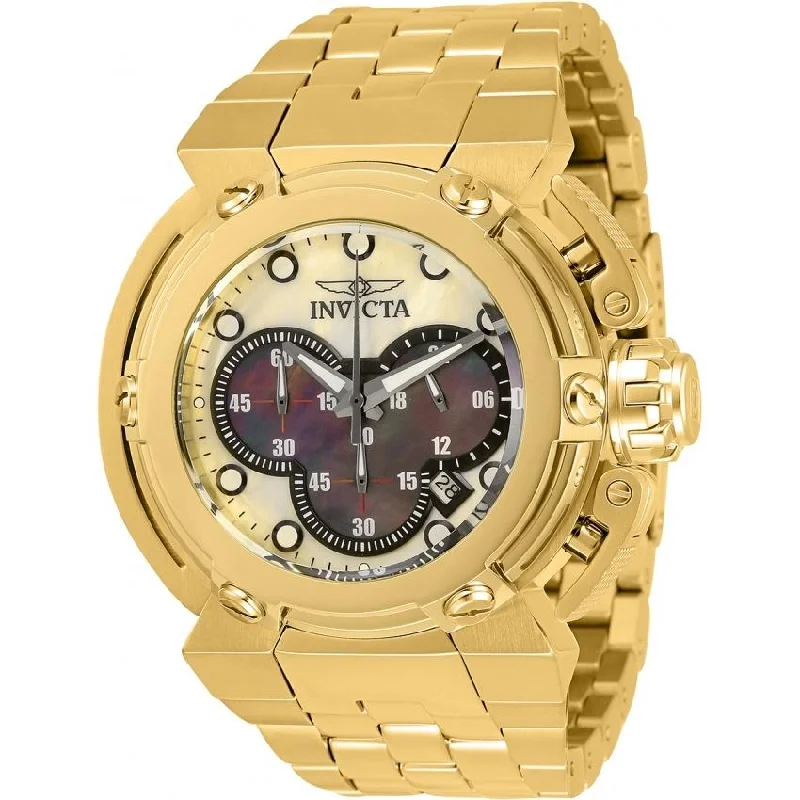 Bold analog watches-Invicta Men's 30459 Coalition Forces Gold-Tone Stainless Steel Watch