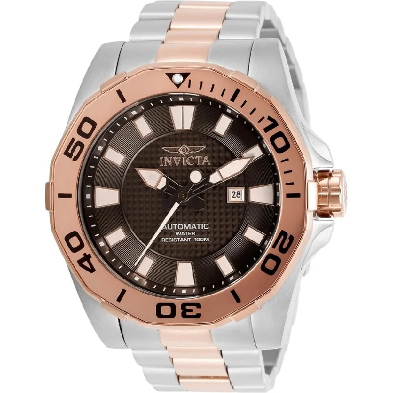 High gloss watches-Invicta Men's 30513 Pro Diver Automatic Rose-Tone and Silver Stainless Steel Watch