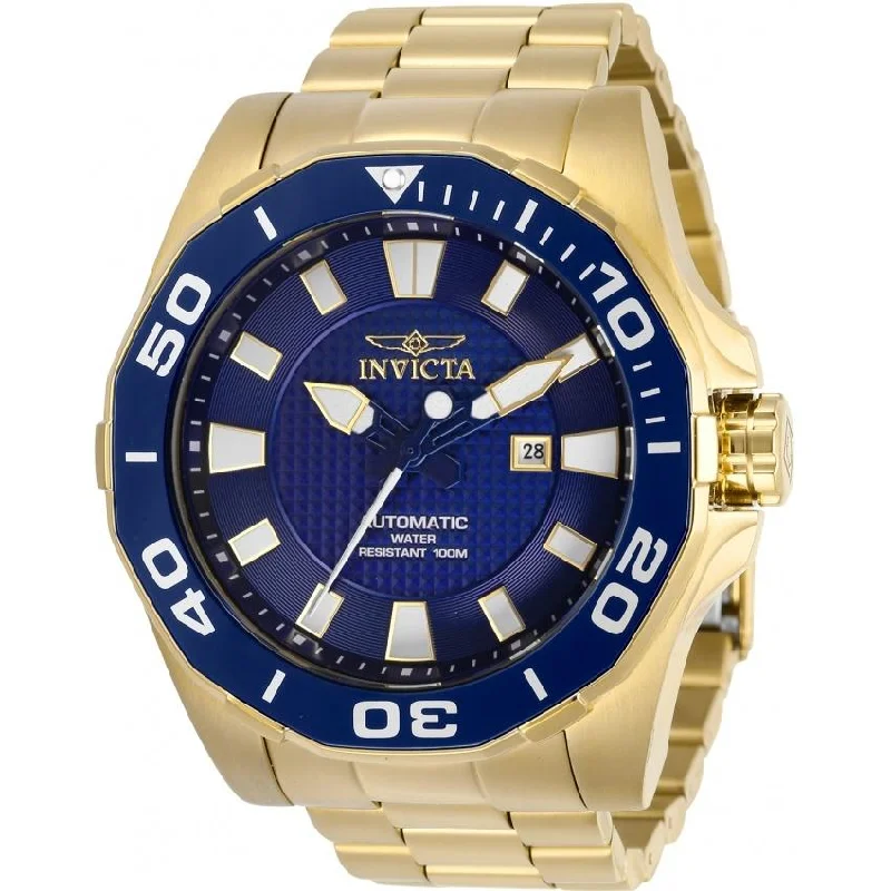 Worn style watches-Invicta Men's 30514 Pro Diver Automatic Gold-Tone Stainless Steel Watch